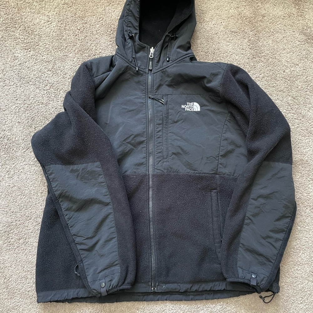 The North Face Denali Hooded Black Fleece Jacket, Women’s XXL